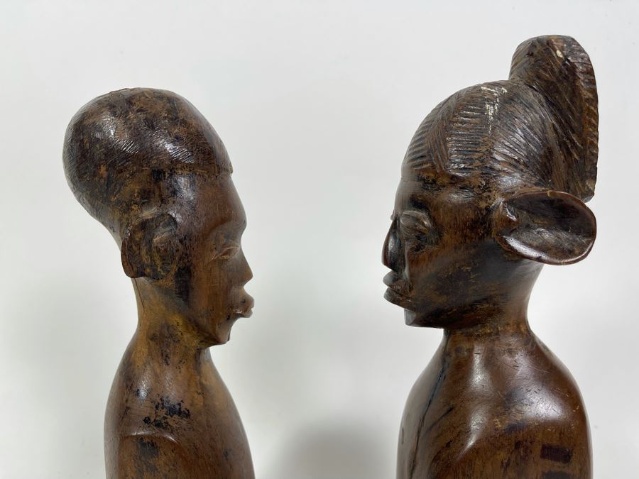 Old Pair Of African Carved Wood Sculptures Purchased For $600 Elliot Galleries 11H [Photo 5]