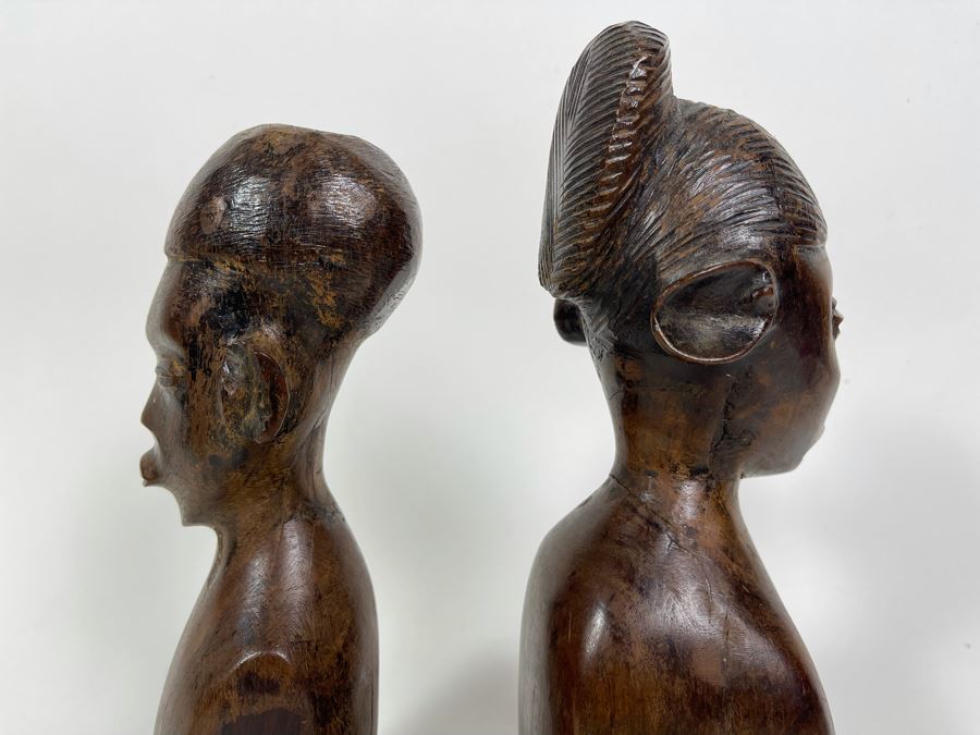 Old Pair Of African Carved Wood Sculptures Purchased For $600 Elliot Galleries 11H [Photo 9]