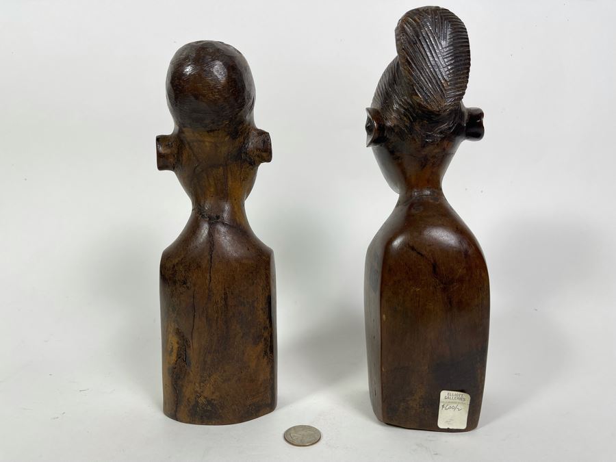 Old Pair Of African Carved Wood Sculptures Purchased For $600 Elliot Galleries 11H [Photo 6]