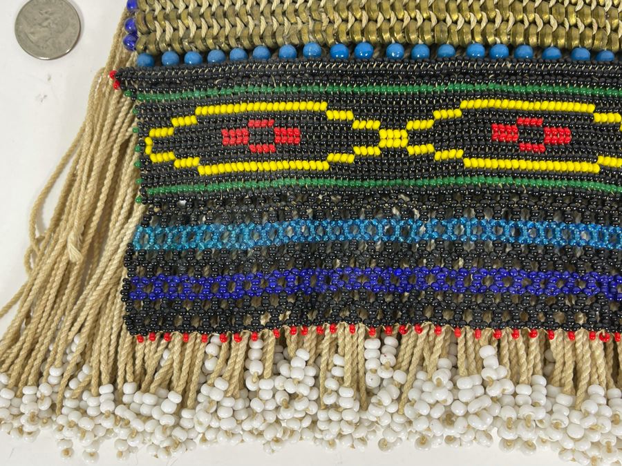Vintage African Ndebele Infant's Girl's Beaded Apron Beadwork 15W X 9.5H [Photo 3]