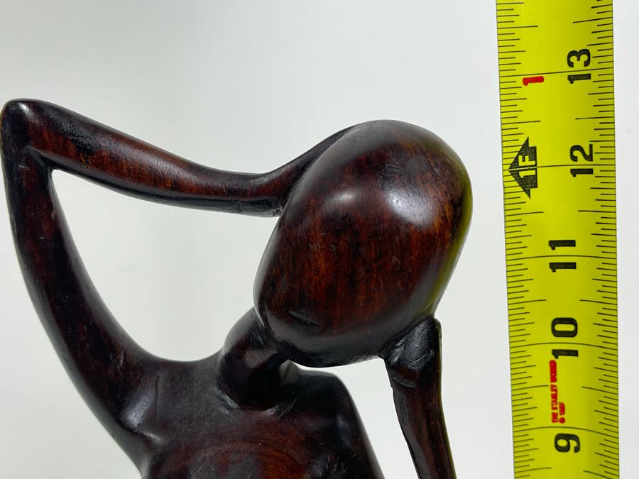 Hand Carved Wood Nude Woman Sculpture 7W X 12H [Photo 10]