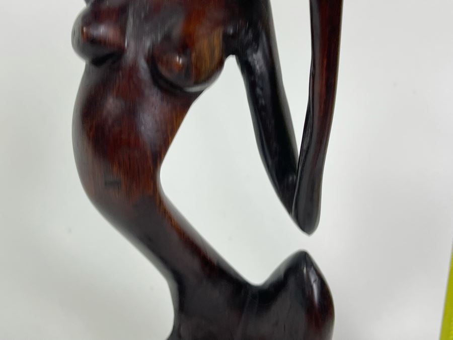 Hand Carved Wood Nude Woman Sculpture 7W X 12H [Photo 11]