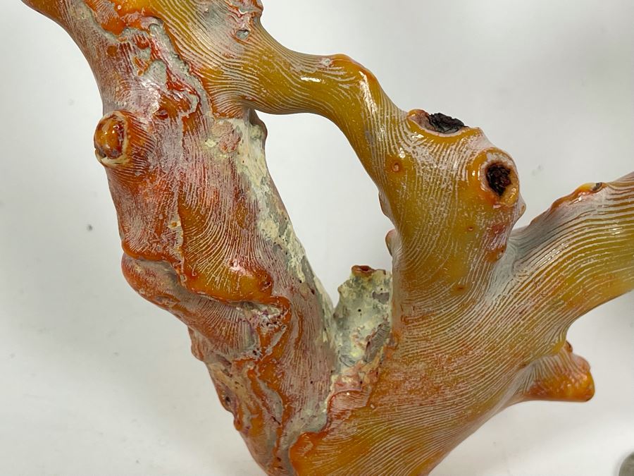 Pair Of Real Organic Pink Coral Sculptures Pieces [Photo 11]