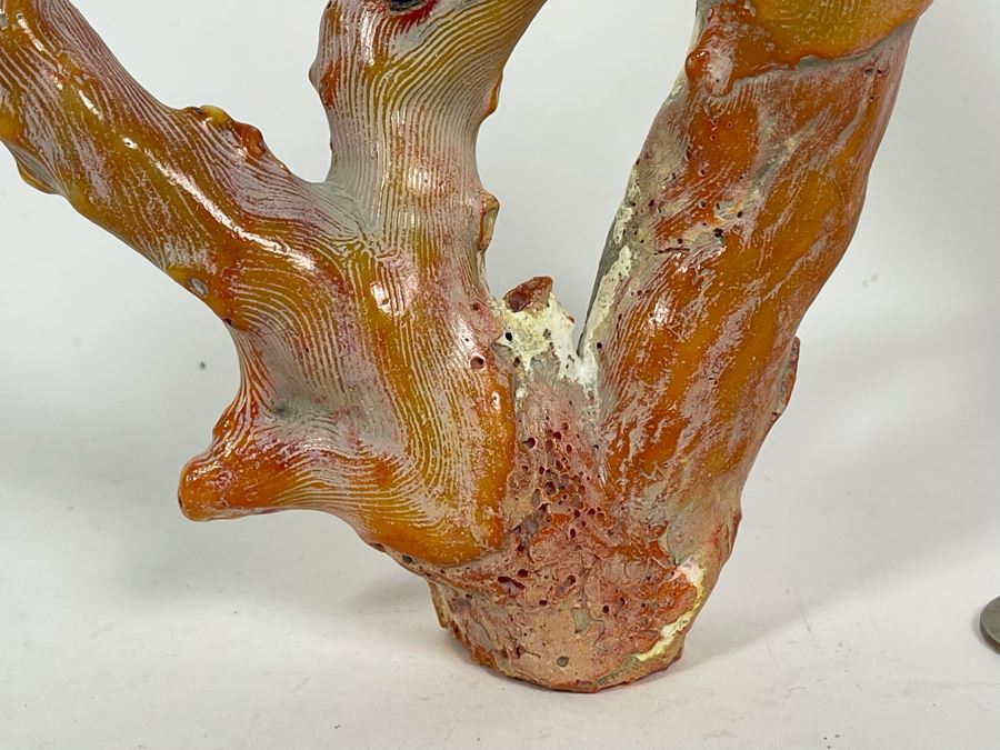 Pair Of Real Organic Pink Coral Sculptures Pieces [Photo 17]