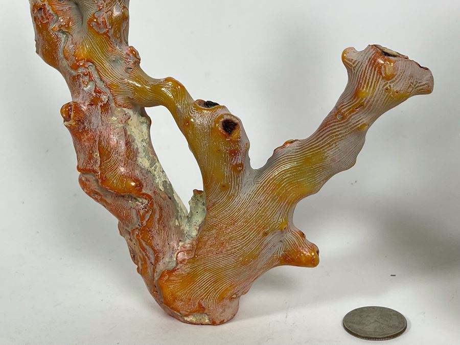 Pair Of Real Organic Pink Coral Sculptures Pieces [Photo 12]