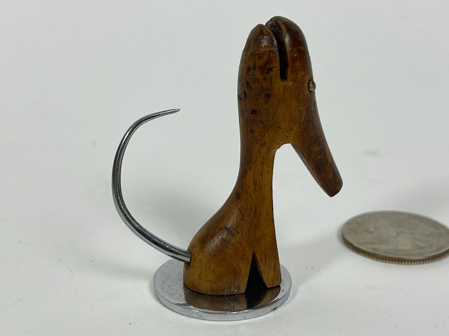 Karl Hagenauer (Austria, 1898–1956) Wein Art Deco Small Handmade Metal And Wood Dog Sculpture 2'H [Photo 6]