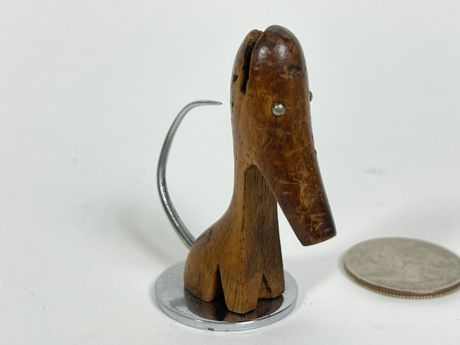 Karl Hagenauer (Austria, 1898–1956) Wein Art Deco Small Handmade Metal And Wood Dog Sculpture 2'H [Photo 5]