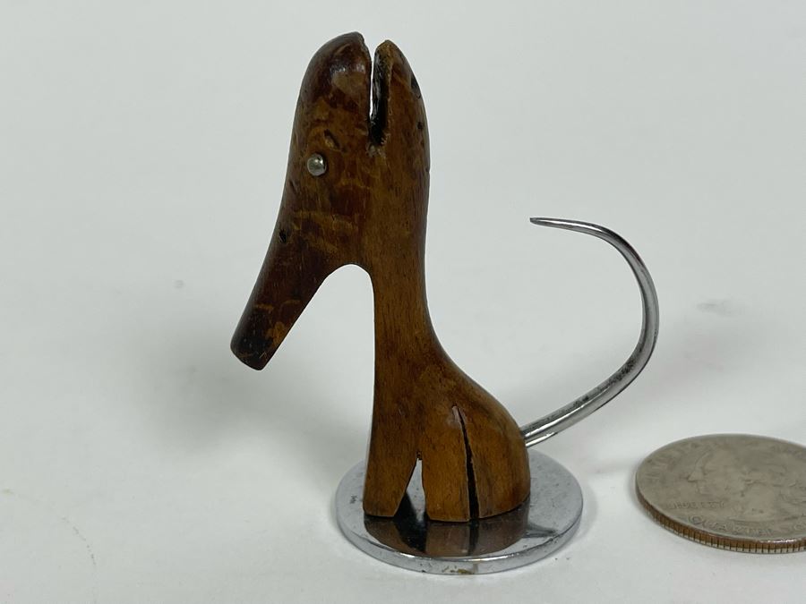 Karl Hagenauer (Austria, 1898–1956) Wein Art Deco Small Handmade Metal And Wood Dog Sculpture 2'H [Photo 2]