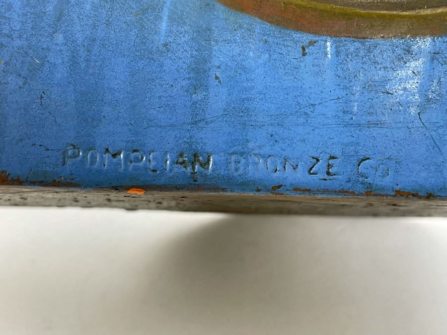 Pair Of Art Deco 1915 Bronze Clad Bust Of Woman From Pompeian Bronze Co 8.5W [Photo 10]