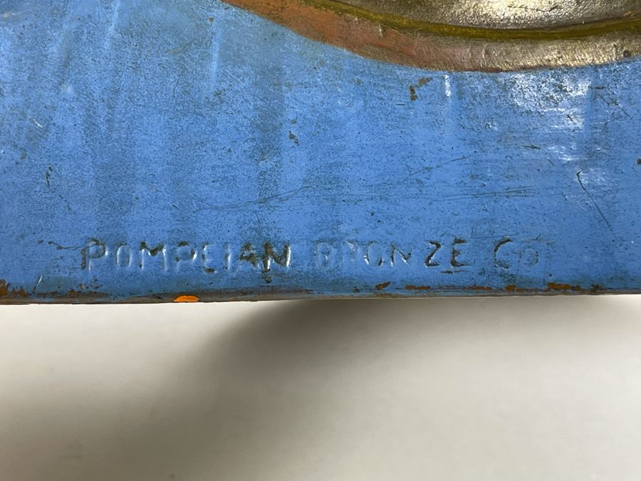 Pair Of Art Deco 1915 Bronze Clad Bust Of Woman From Pompeian Bronze Co 8.5W [Photo 8]