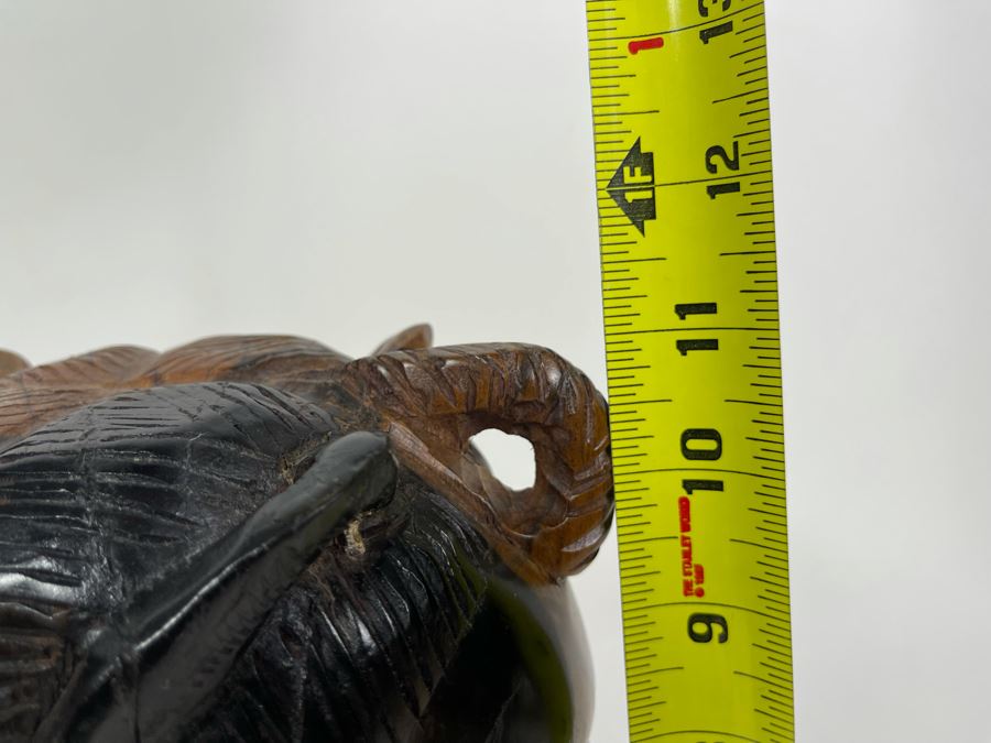 Vintage Hand Carved Wood Bust Of Woman Made In Nigeria African 5.5W X 6.5D X 11H [Photo 11]