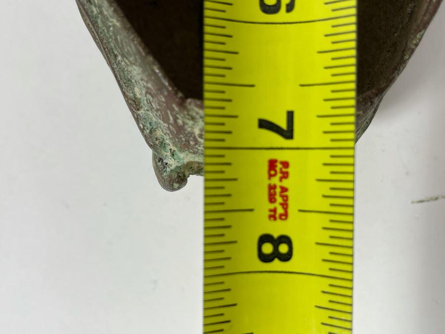 Vintage Benin African Panther Sculpture 4W X 7.5H [Photo 12]