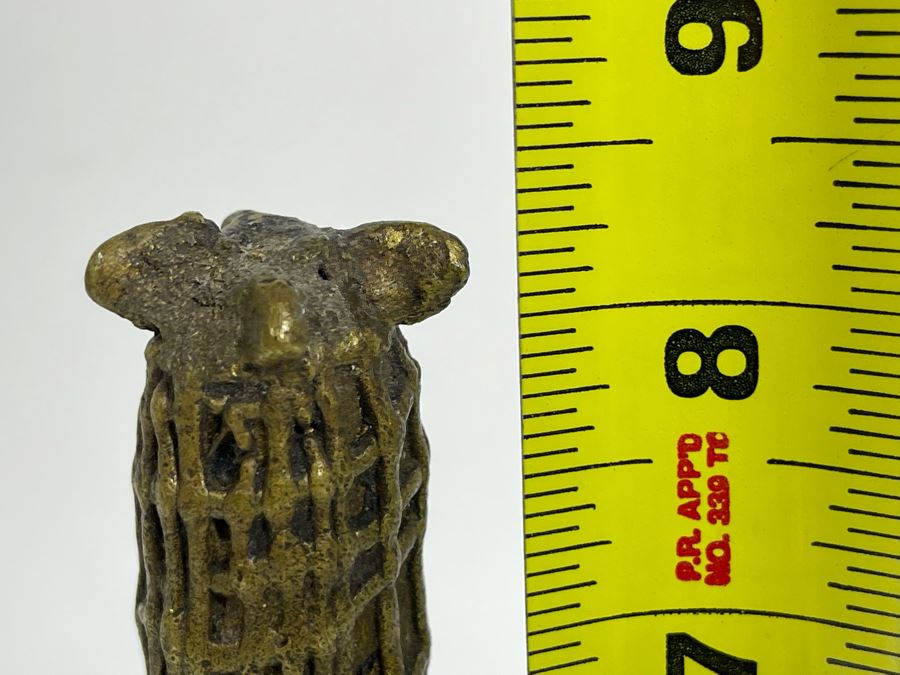 Vintage Benin African Two Face Head Sculpture 8.25H [Photo 8]