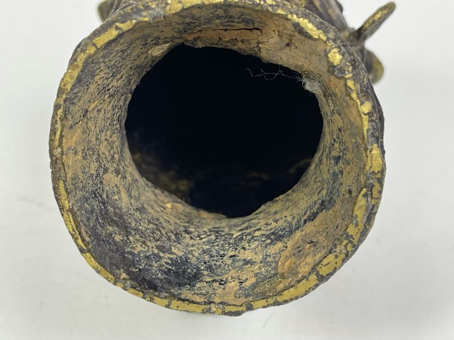 Vintage Benin African Two Face Head Sculpture 8.25H [Photo 6]