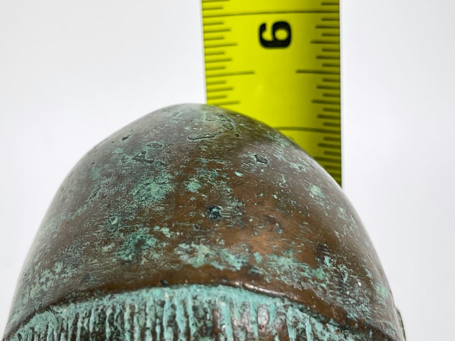 Vintage Benin African Face Head Sculpture 5.5H [Photo 9]