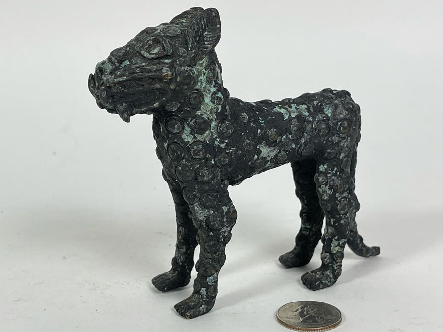 Vintage Benin African Sculpture 4.5H [Photo 5]