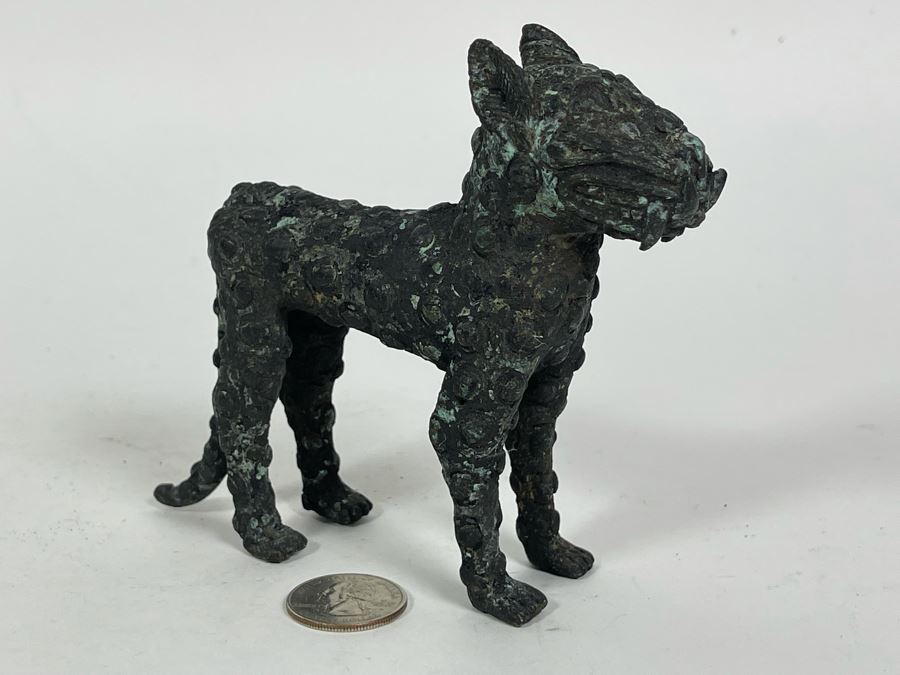 Vintage Benin African Sculpture 4.5H [Photo 2]