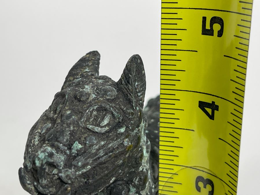 Vintage Benin African Sculpture 4.5H [Photo 9]