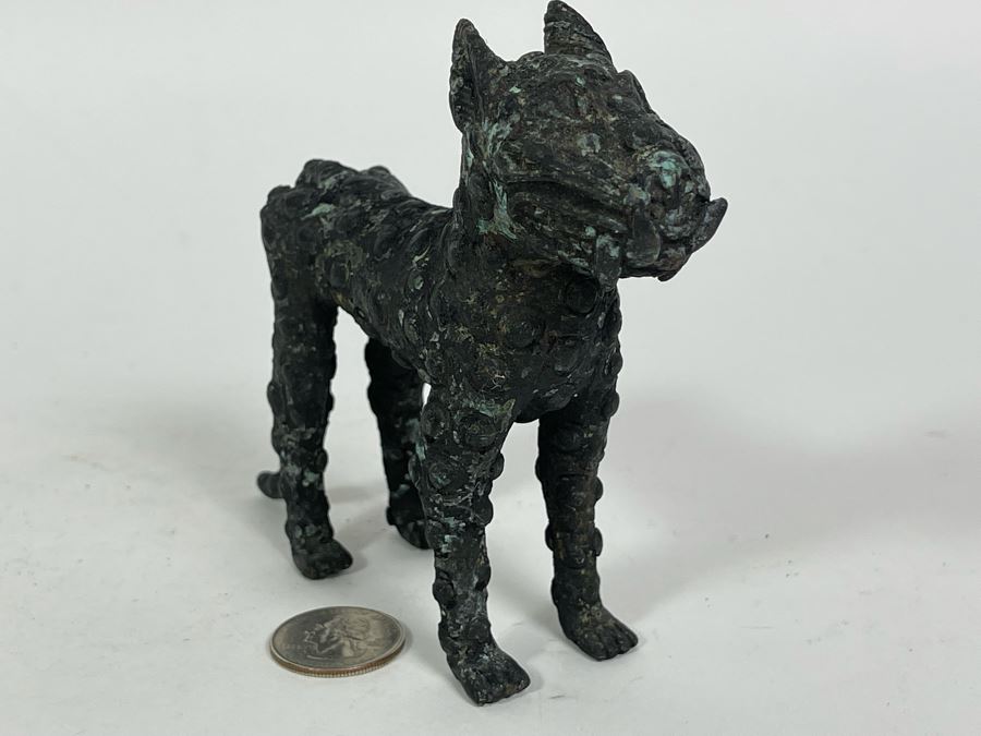 Vintage Benin African Sculpture 4.5H [Photo 3]