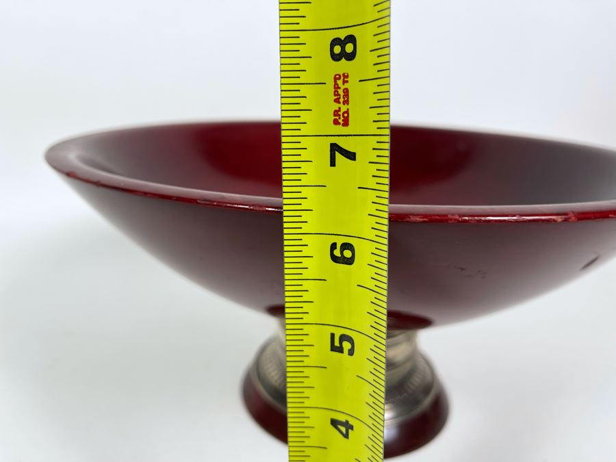 Wallace Sterling Silver Footed Centerpiece Wooden Bowl 12.5W X 6.25H [Photo 17]