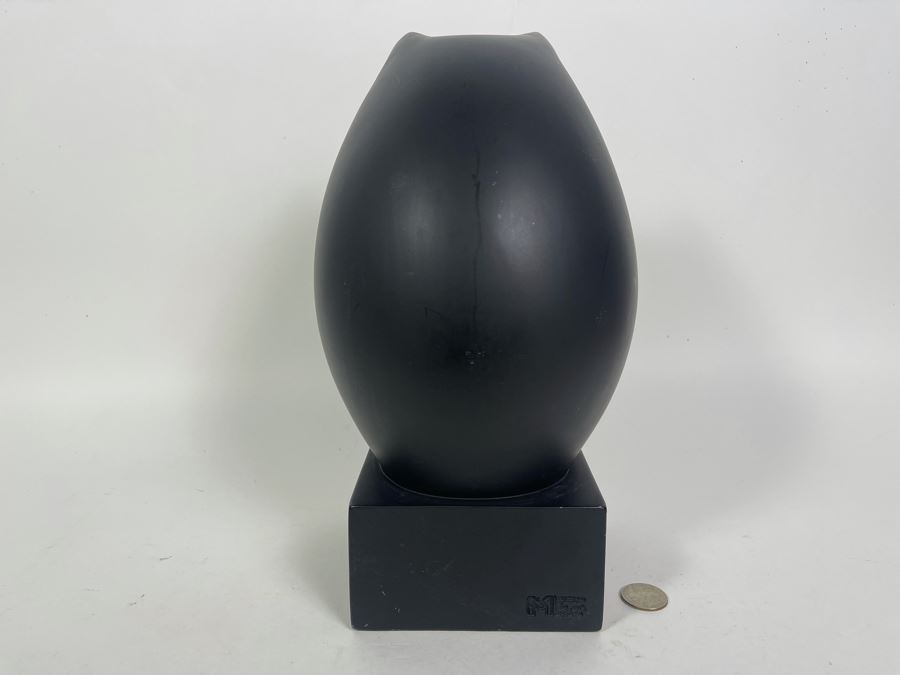 Museum Of Fine Arts Boston Black Ceramic Fat Cat Sculpture 12H [Photo 5]