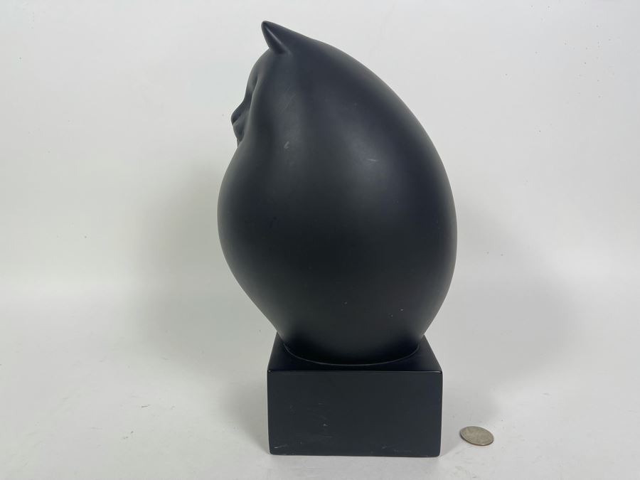 Museum Of Fine Arts Boston Black Ceramic Fat Cat Sculpture 12H [Photo 6]