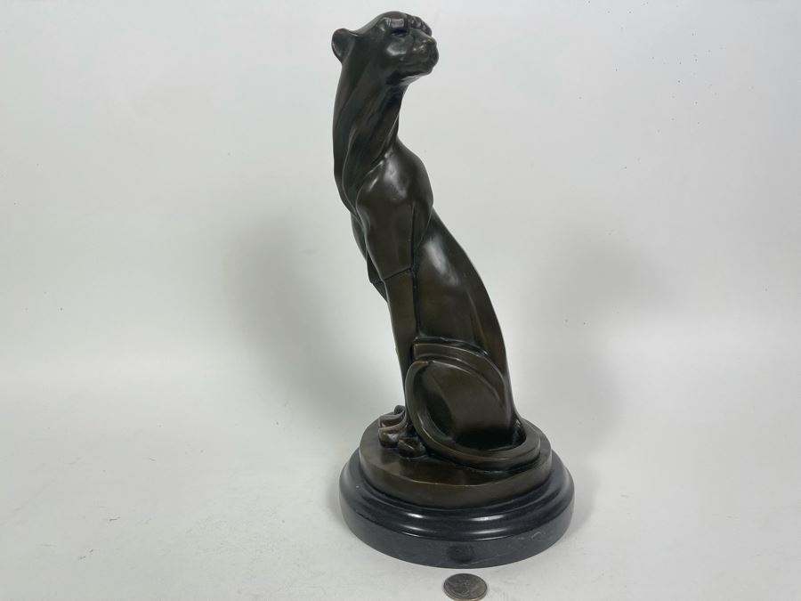 Miguel Fernandez Lopez Panther Art Deco Style From Fonderie Bords De Seine Fonderie Bords De Seine Signed Milo 12H [Photo 2]