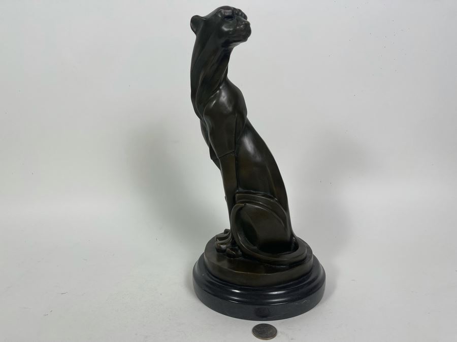 Miguel Fernandez Lopez Panther Art Deco Style From Fonderie Bords De Seine Fonderie Bords De Seine Signed Milo 12H [Photo 4]