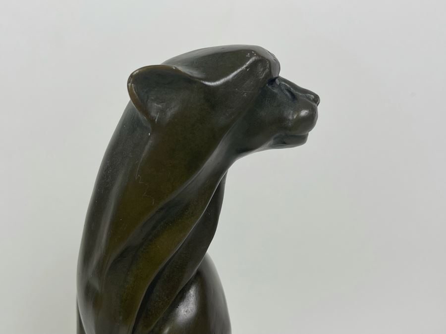 Miguel Fernandez Lopez Panther Art Deco Style From Fonderie Bords De Seine Fonderie Bords De Seine Signed Milo 12H [Photo 5]