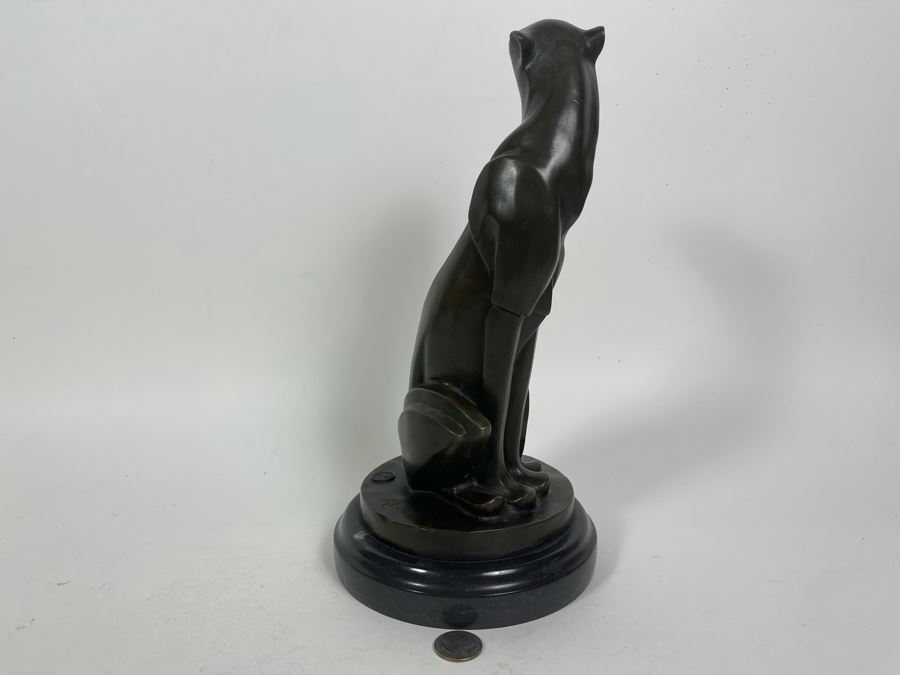 Miguel Fernandez Lopez Panther Art Deco Style From Fonderie Bords De Seine Fonderie Bords De Seine Signed Milo 12H [Photo 7]