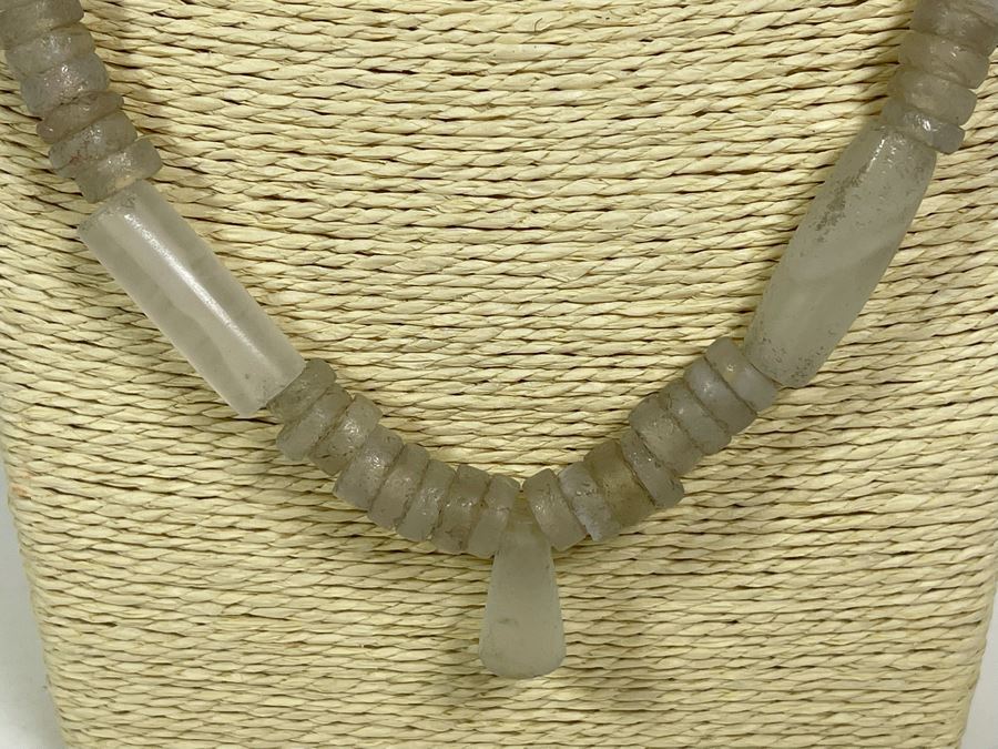 Pair Of Sea Glass Bead Necklaces With Designer 14K Gold Clasps [Photo 6]