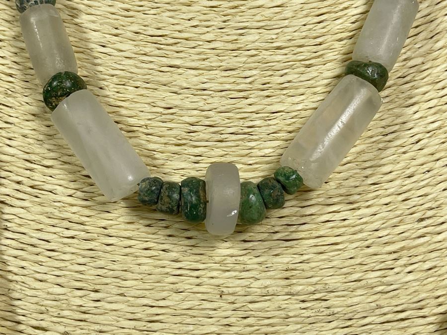 Pair Of Sea Glass Bead Necklaces With Designer 14K Gold Clasps [Photo 5]