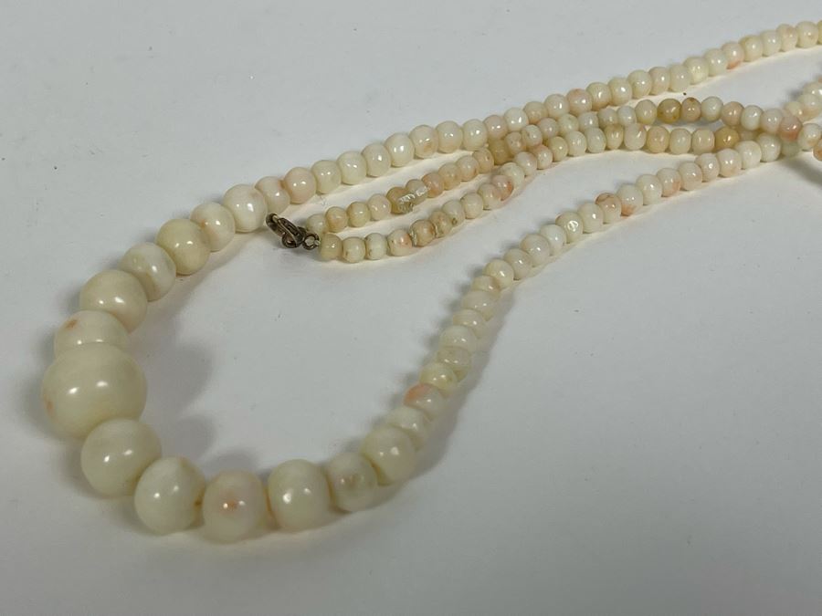 Graduated Coral Bead 25' Necklace 14mm-4mm Beads [Photo 6]