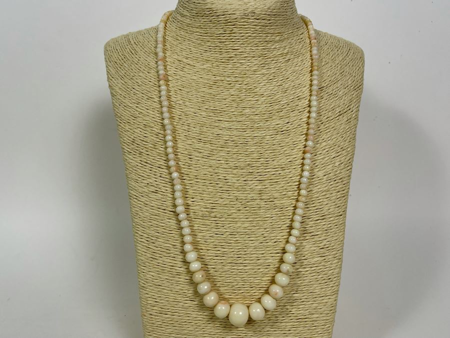 Graduated Coral Bead 25' Necklace 14mm-4mm Beads [Photo 2]