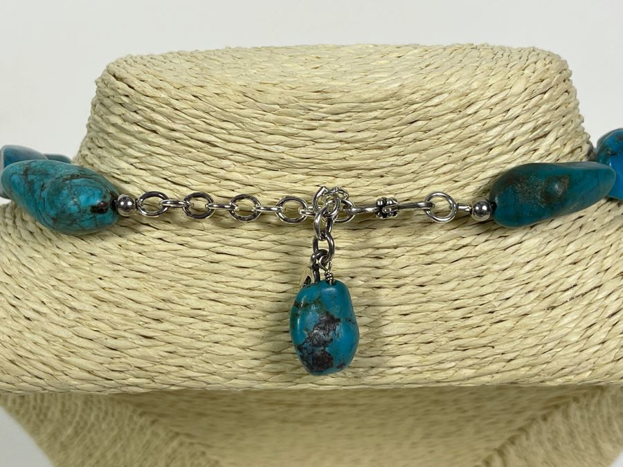 Enhanced Turquoise 16'-18' Necklace With Sterling Silver Clasp [Photo 7]