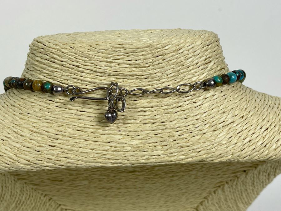 Chinese Turquoise 18'-20' Necklace With Sterling Silver Clasp [Photo 6]