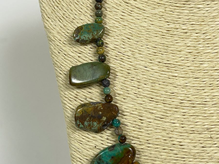 Chinese Turquoise 18'-20' Necklace With Sterling Silver Clasp [Photo 5]