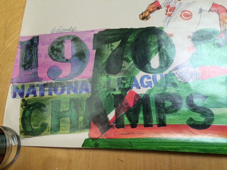 Vintage Johnny Bench Cincinnati Reds 1970 National League Champs Poster [Photo 2]