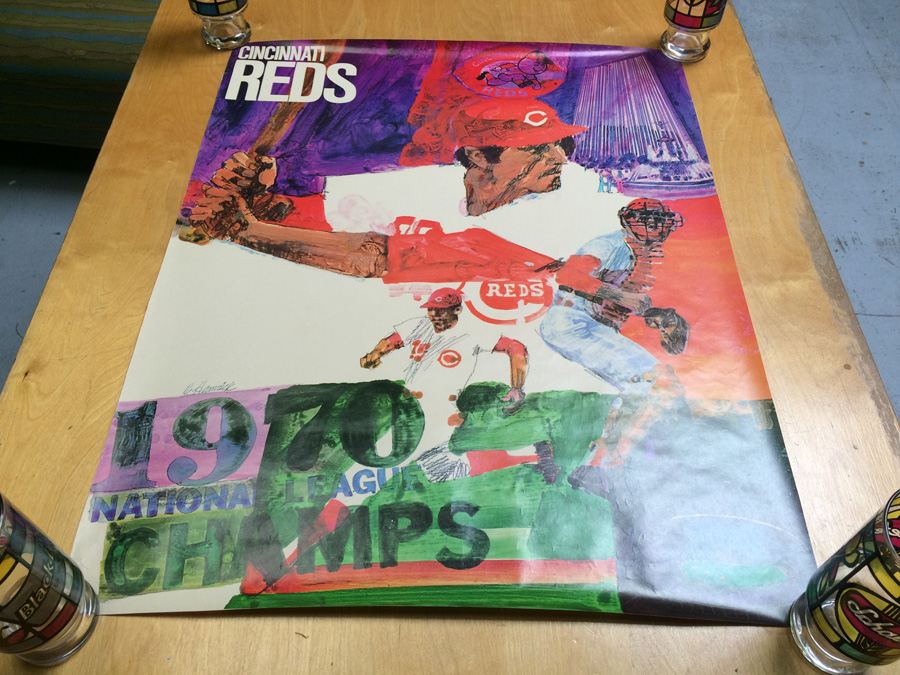 Vintage Johnny Bench Cincinnati Reds 1970 National League Champs Poster