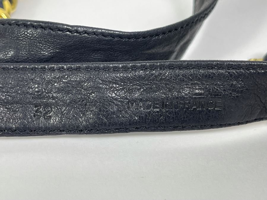 Chanel Leather And Gold Chain Belt Size 32 [Photo 9]