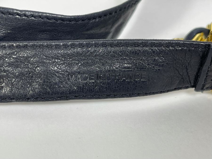 Chanel Leather And Gold Chain Belt Size 32 [Photo 8]