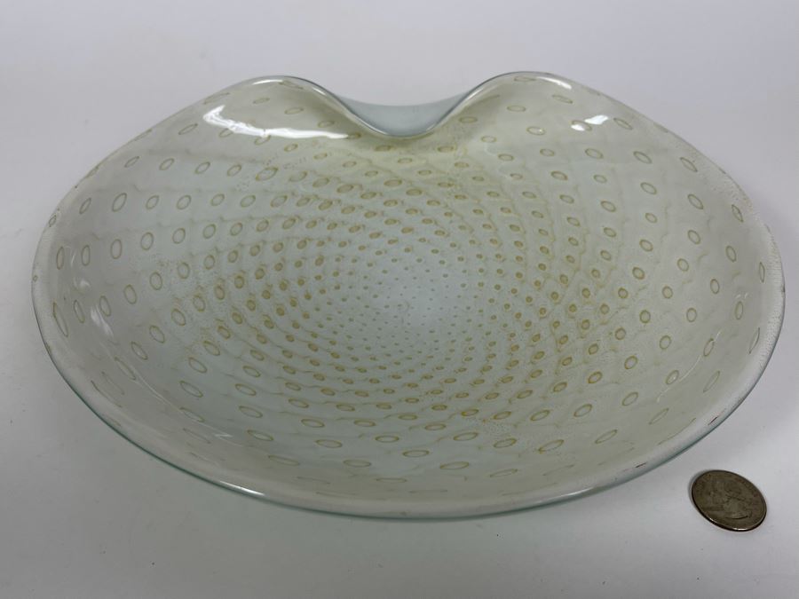Large Murano Glass Bowl From Italy 11W X 9.5D X 2.25H [Photo 3]
