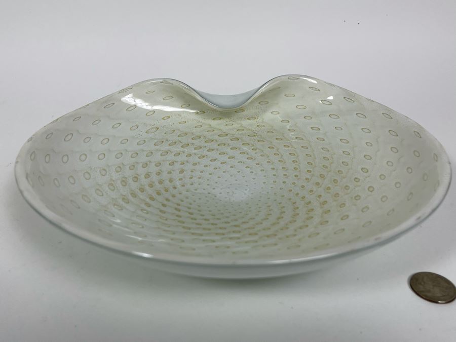 Large Murano Glass Bowl From Italy 11W X 9.5D X 2.25H [Photo 4]