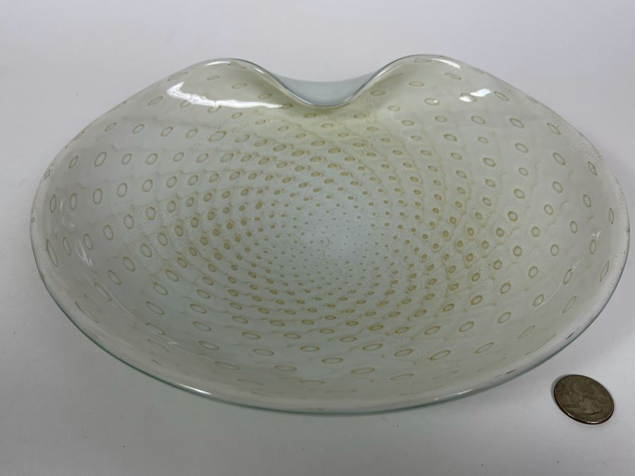 Large Murano Glass Bowl From Italy 11W X 9.5D X 2.25H [Photo 2]