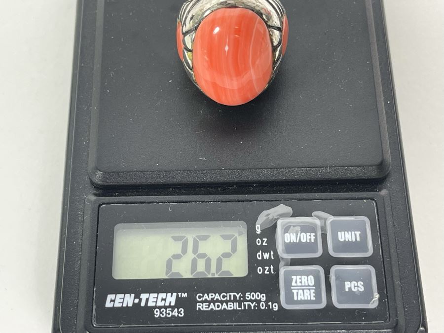 Sterling Silver Ring Size 9.25 26.2g [Photo 8]