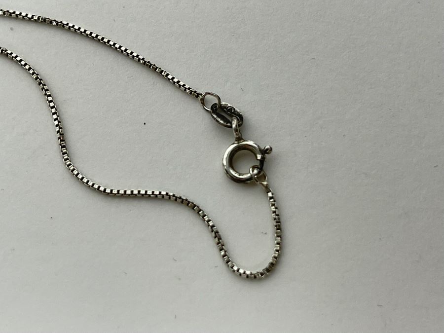 Sterling Silver Amethyst Pendant With Sterling Silver 18' Necklace 6.8g [Photo 4]