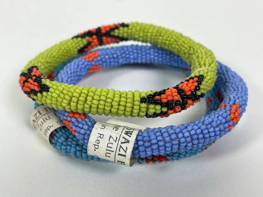 Set Of Three Swazi Beads Zulu Handicrafts From South Africa  [Photo 2]