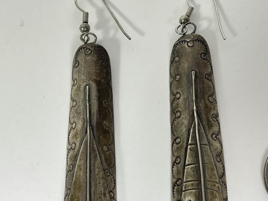 Sterling Silver Earrings 17.7g [Photo 4]