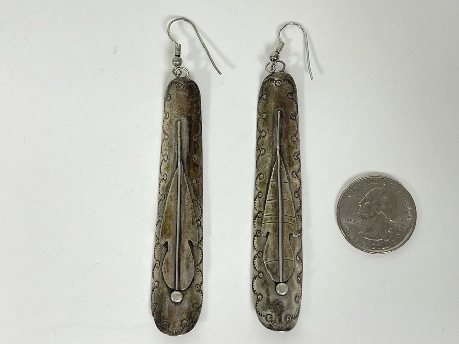 Sterling Silver Earrings 17.7g [Photo 2]