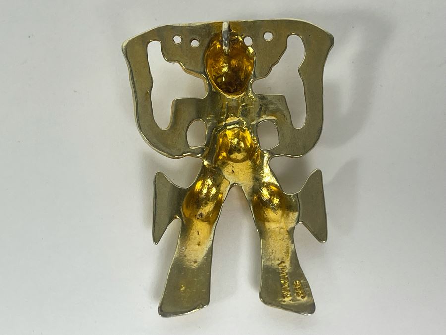 Sterling Silver Pendant Signed Panama 925 21.3g [Photo 7]